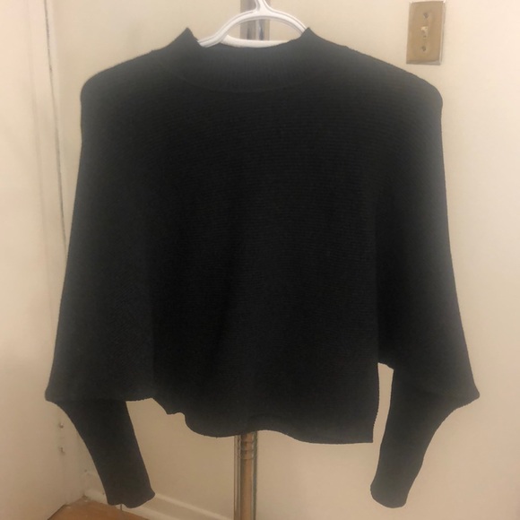 Zara BLACK KNIT CROPPED SWEATER Size M - Picture 2 of 12